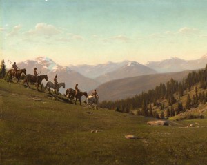 Индейцы-всадники в Монтане — начало XX века